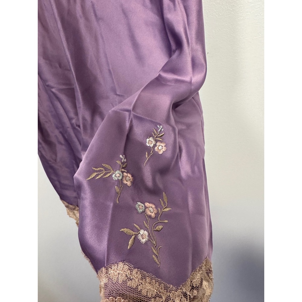 Coquette Bisou Bisou Michele Bohbot Satin Lace Chemise Women Medium Purple - Picture 4 of 9